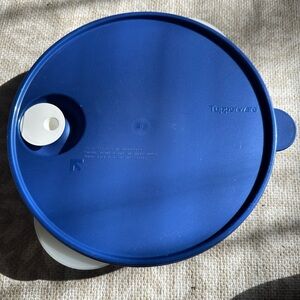 Tupperware Crystalwave Divided Dish 3284-C 2651-B Vented Blue Navy Microwave 10”